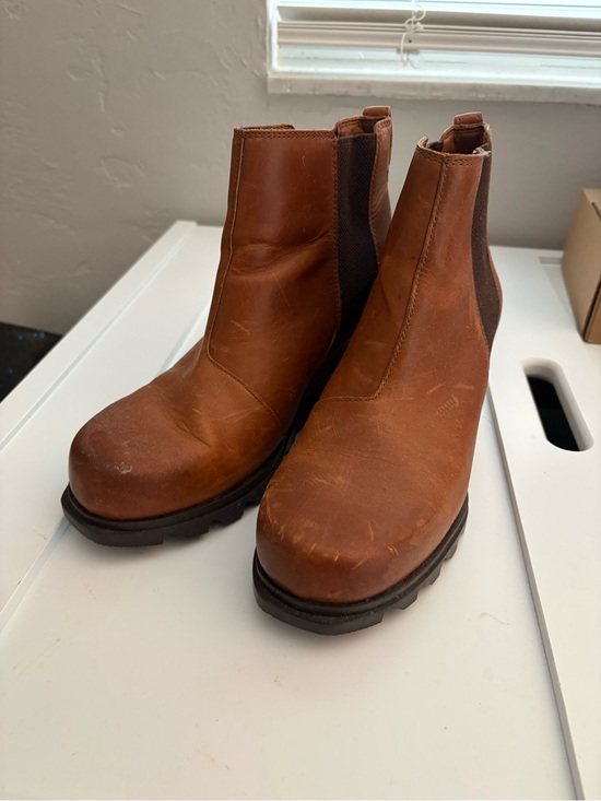 Sorel Shoes - Women’s Sorel Brown Leather Chelsea Boots - Classic Slip-On Style